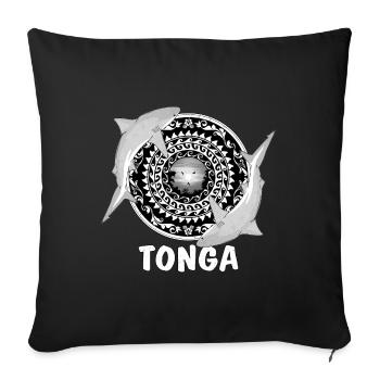 Tonga Bullenhai - Sofakissenbezug 45 x 45 cm - Schwarz - Vorne