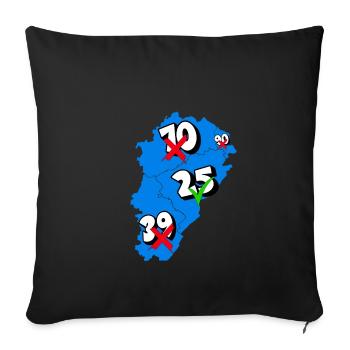 Région franche comté - Housse de coussin décorative 45 x 45 cm - noir - Devant