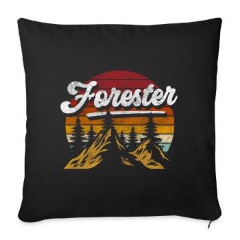 Sylvestre Protecteur de la forêt Cerf - Housse de coussin décorative 45 x 45 cm - noir - Devant