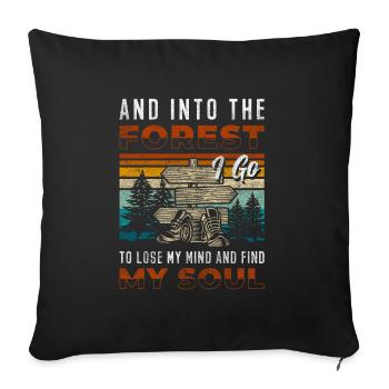 Forester Forestry Company Environmental Protection Antlers - Sofa pillowcase 17,3'' x 17,3'' (45 x 45 cm) - black - Front