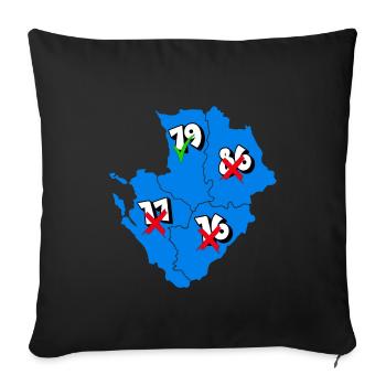 Région Poitou-Charentes - Housse de coussin décorative 45 x 45 cm - noir - Devant
