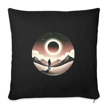 Eclipse Gaze Silhouette Design - Sofa pillowcase 17,3'' x 17,3'' (45 x 45 cm) - black - Front