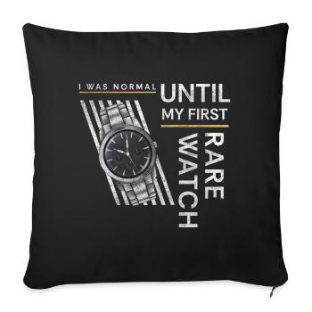 Uhrensammler Lifestyle Zeit Oldschool - Sofakissenbezug 45 x 45 cm - Schwarz - Vorne