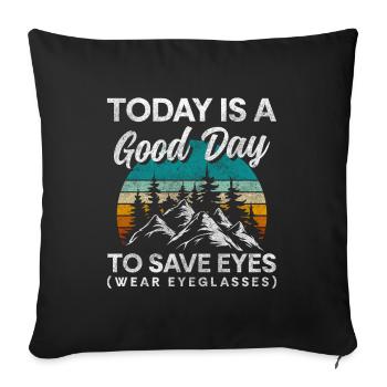 Glasses Jewelry Lifestyle Optometry - Sofa pillowcase 17,3'' x 17,3'' (45 x 45 cm) - black - Front