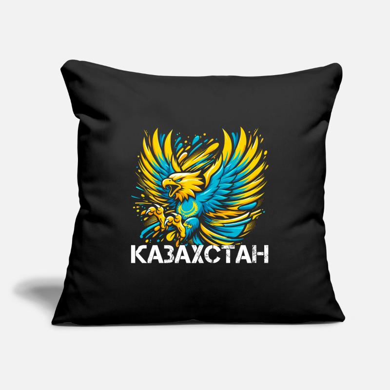 Kazakhstan Eagle Flag Flag Cyrillic Gift Sofa pillowcase 17,3'' x 17,3'' (45 x 45 cm)