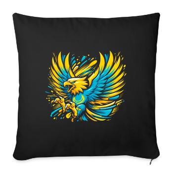 Kazakhstan Eagle Flag Flag Cool Gift - Sofa pillowcase 17,3'' x 17,3'' (45 x 45 cm) - black - Front