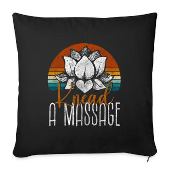 Wellness Meditation Recreation Wellness Queen - Sofa pillowcase 17,3'' x 17,3'' (45 x 45 cm) - black - Front