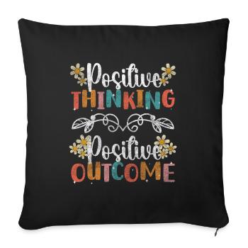 Détente Corps Beauté Humaine - Housse de coussin décorative 45 x 45 cm - noir - Devant
