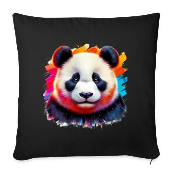 Panda - Sofakissenbezug 45 x 45 cm - Schwarz - Vorne
