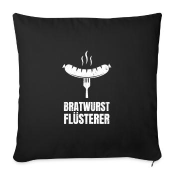 Bratwurst Whisperer Grilling Funny Saying - Sofa pillowcase 17,3'' x 17,3'' (45 x 45 cm) - black - Front