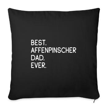 Affenpinscher - Housse de coussin décorative 45 x 45 cm - noir - Devant