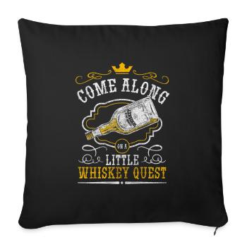 Rum Drinking Men Scotland - Sofa pillowcase 17,3'' x 17,3'' (45 x 45 cm) - black - Front