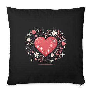 Seelenverwandte von Destiny Heart Design - Sofakissenbezug 45 x 45 cm - Schwarz - Vorne