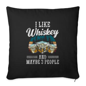Glaçons Rum Lifestyle - Housse de coussin décorative 45 x 45 cm - noir - Devant