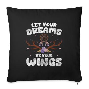 Forme mystique Étoiles Pouvoir - Housse de coussin décorative 45 x 45 cm - noir - Devant