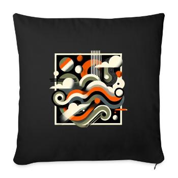 Bold Abstract Art in Vibrant Colors - Sofa pillowcase 17,3'' x 17,3'' (45 x 45 cm) - black - Front