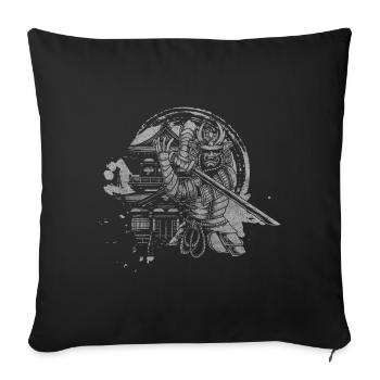 Symbole Japonais Ninja Aikido - Housse de coussin décorative 45 x 45 cm - noir - Devant