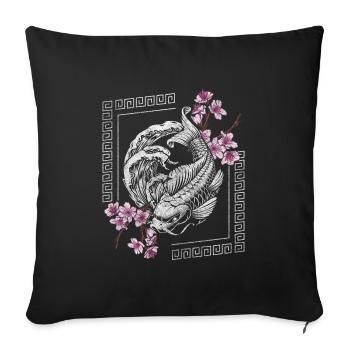 Code d’honneur de la mythologie asiatique - Housse de coussin décorative 45 x 45 cm - noir - Devant