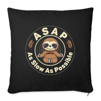 Dès que possible aussi lent que possible - Housse de coussin décorative 45 x 45 cm - noir - Devant