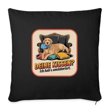 Golden Retriever Your Pillow Redecorated Dog - Sofa pillowcase 17,3'' x 17,3'' (45 x 45 cm) - black - Front