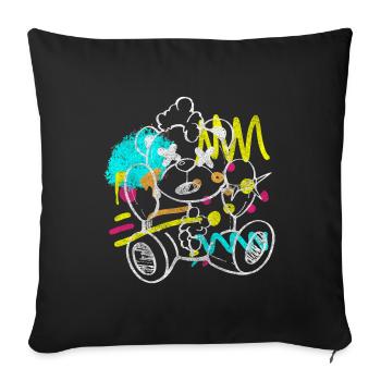 Sprayer Street Life Striking - Sofa pillowcase 17,3'' x 17,3'' (45 x 45 cm) - black - Front