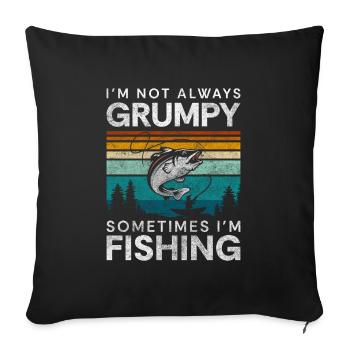 Angler Hobby Trip Lure - Sofa pillowcase 17,3'' x 17,3'' (45 x 45 cm) - black - Front