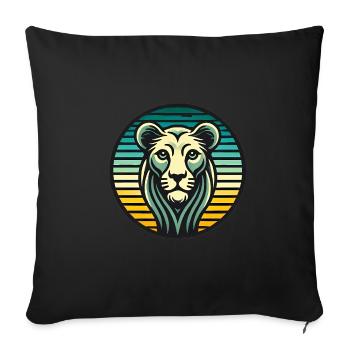 Cooler Than a Cat - Sofa pillowcase 17,3'' x 17,3'' (45 x 45 cm) - black - Front