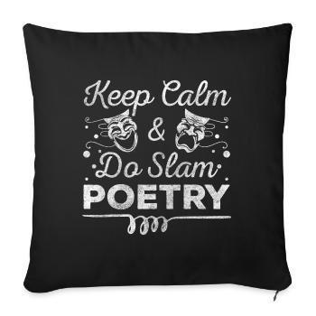Poetry Texte Poet - Sofakissenbezug 45 x 45 cm - Schwarz - Vorne