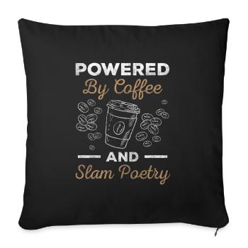 Poetry Slam Hipster Novelle - Sofakissenbezug 45 x 45 cm - Schwarz - Vorne