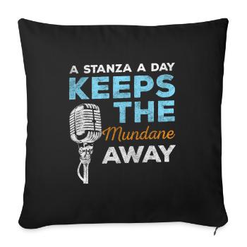 Poetry Literatur Hipster Novelle - Sofakissenbezug 45 x 45 cm - Schwarz - Vorne