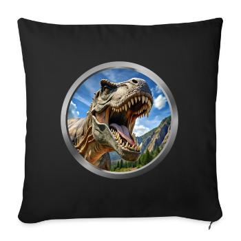 T Rex Animal - 3 - Sofa pillowcase 17,3'' x 17,3'' (45 x 45 cm) - black - Front