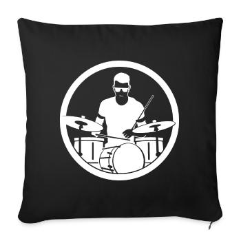 Drummer - Sofakissenbezug 45 x 45 cm - Schwarz - Vorne