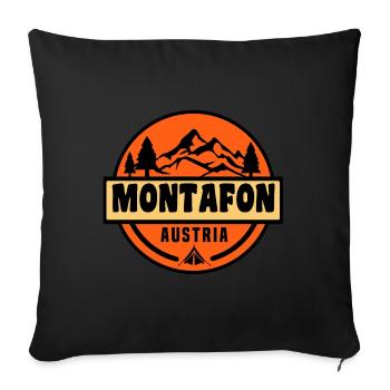Montafon - Housse de coussin décorative 45 x 45 cm - noir - Devant