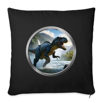 T Rex Animal - 4 - Sofa pillowcase 17,3'' x 17,3'' (45 x 45 cm) - black - Front