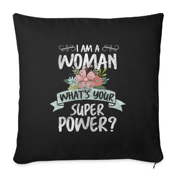 International Women's Day Feminism Together - Sofa pillowcase 17,3'' x 17,3'' (45 x 45 cm) - black - Front