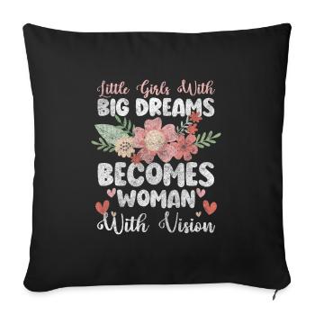 International Women's Day Girls Celebrate Society - Sofa pillowcase 17,3'' x 17,3'' (45 x 45 cm) - black - Front