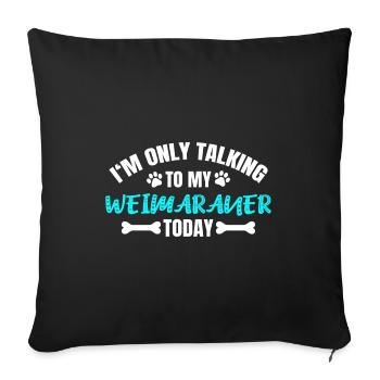 Weimaraner - Housse de coussin décorative 45 x 45 cm - noir - Devant
