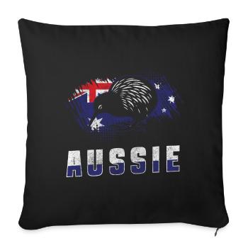 Outback Animals Holiday Country - Sofa pillowcase 17,3'' x 17,3'' (45 x 45 cm) - black - Front