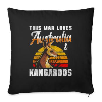 Down Under Animals Animal Wanderlust - Sofa pillowcase 17,3'' x 17,3'' (45 x 45 cm) - black - Front