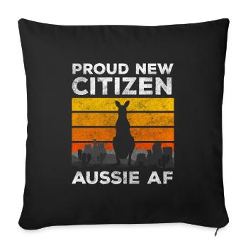 Australia Travel Earth Work and Travel - Sofa pillowcase 17,3'' x 17,3'' (45 x 45 cm) - black - Front