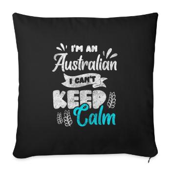 Australia Vacation Aussie Ready for Vacation - Sofa pillowcase 17,3'' x 17,3'' (45 x 45 cm) - black - Front