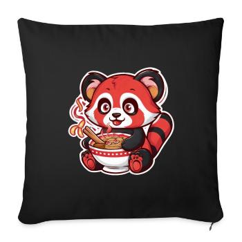 Cute unicorn with strawberries full of magic - Sofa pillowcase 17,3'' x 17,3'' (45 x 45 cm) - black - Front