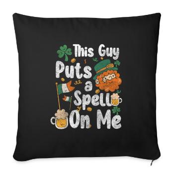 Île d’excursion en Irlande - Housse de coussin décorative 45 x 45 cm - noir - Devant