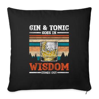 drinks enjoyment longsdrinks - Sofa pillowcase 17,3'' x 17,3'' (45 x 45 cm) - black - Front