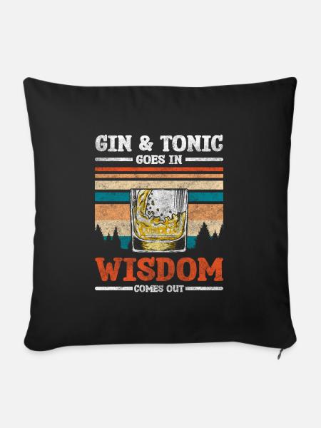 drinks genuss longsdrinks - Sofakissenbezug 45 x 45 cm - Schwarz
