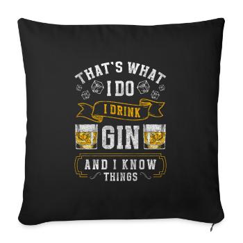 Les buveurs d’alcool célèbrent l’accident - Housse de coussin décorative 45 x 45 cm - noir - Devant