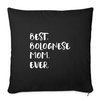 Bolognese Bolognese Dog Owners - Sofa pillowcase 17,3'' x 17,3'' (45 x 45 cm) - black - Front