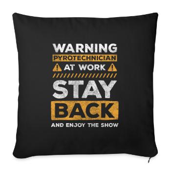 Pyro Nouvel An Beau Stade - Housse de coussin décorative 45 x 45 cm - noir - Devant