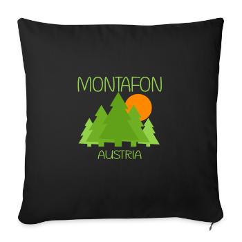 Montafon - Housse de coussin décorative 45 x 45 cm - noir - Devant