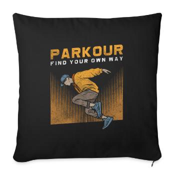 Freerunner Springer Underground Fast - Housse de coussin décorative 45 x 45 cm - noir - Devant